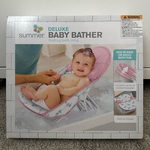 Summer Deluxe Baby Bather With Folding Bath Sling
